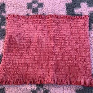 pink ruffle hollister tube top